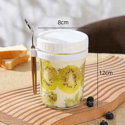 Overnight Oats Containers with Lids ＆ Spoons