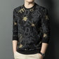 Men's Printed Round-Neck Long-Sleeve Tops