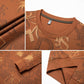 Men's Printed Round-Neck Long-Sleeve Tops