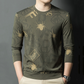 Men's Printed Round-Neck Long-Sleeve Tops