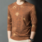Men's Printed Round-Neck Long-Sleeve Tops