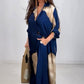 Full Button Down Long Shirt & Drawstring Pants Set