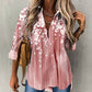 Women’s Floral Print Oversized Button-Down Shirt
