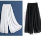 Women's Solid Color Chiffon High Waist Wide Leg Pants