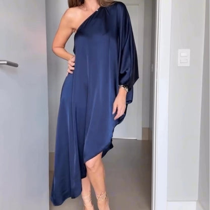 Asymmetric Sexy Loose Single-Shoulder Dress