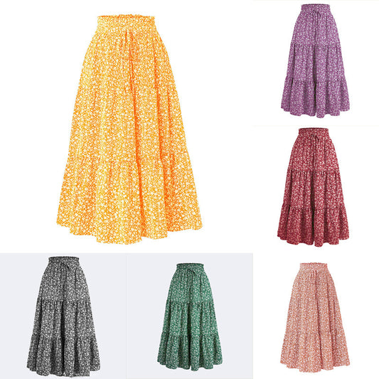 Women's Ruffle A-Line Midi Skirt