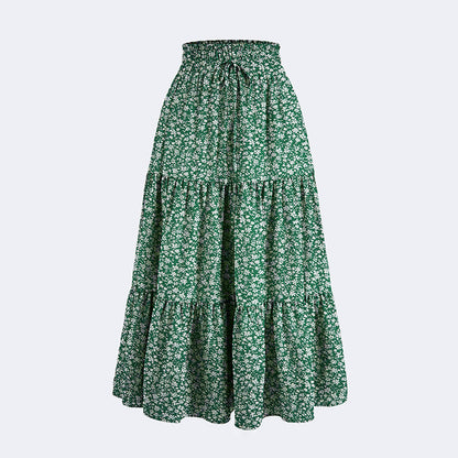Women's Ruffle A-Line Midi Skirt