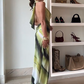 Women's Sexy Printed Backless Halter Maxi Dress