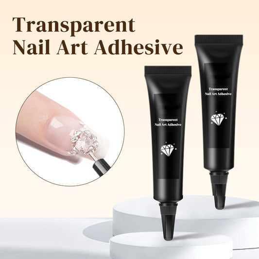 Transparent Nail Art Adhesive with Precision Dispenser