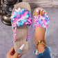 Women's Floral Slip-On Woven Sandals