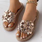Women's Floral Slip-On Woven Sandals