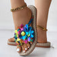 Women's Floral Slip-On Woven Sandals