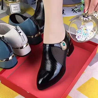 Women's Elegant Pointed-Toe Low-Heel Shoes