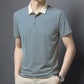 Men's Business Casual Striped Breathable Lapel T-Shirt