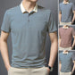Men's Business Casual Striped Breathable Lapel T-Shirt