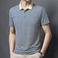 Men's Business Casual Striped Breathable Lapel T-Shirt