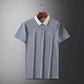 Men's Business Casual Striped Breathable Lapel T-Shirt