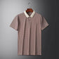 Men's Business Casual Striped Breathable Lapel T-Shirt