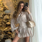 Fashion Bowknot Top High Waist Half-body Skirt Casual Set