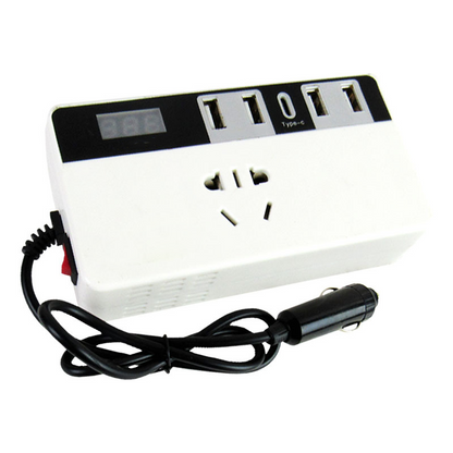 200W Car Power Inverter 12V/24V DC to 110V AC
