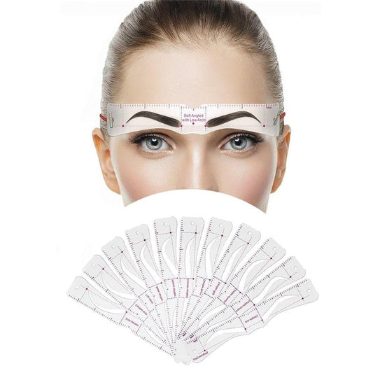 12PCS Eyebrow Stencil Kit with Headband