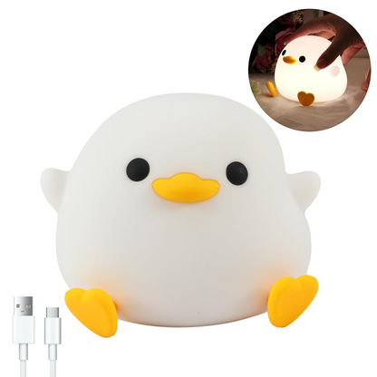 Cute Squishy Duck Night Light for Kids