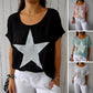 Women's Casual Star-Print Loose-Fit T-Shirt