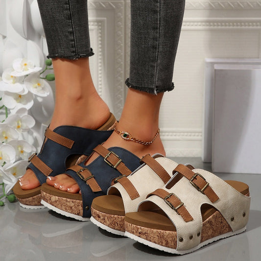 🔥Summer Promotion 50% OFF 🔥Women's Fashion Cutout Platform Wedge Sandals