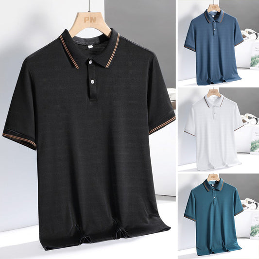 Hot Sale🔥 Men's Ice Silk Lapel Top
