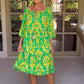 Women's Loose Fit Ruffle Hem Midi Dress