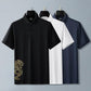 Men's Dragon Print Lapel Shirt
