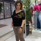 Women's Casual Elegant Printed V-Neck Top