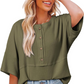 🌿Casual Button Down Waffle Knit Top