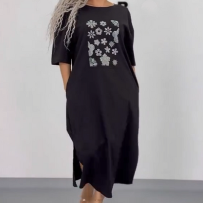 Women’s Casual Loose Fit Maxi Dress with Pockets