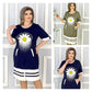 Fashionable Chamomile Pattern Dress