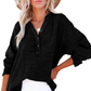 💖🔥Last Day Sale 50%🔥💖Women’s Casual Gauze Button Neck Long Sleeve Blouse