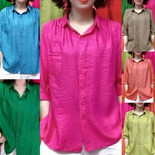 Women's Casual Button-Up Blouse