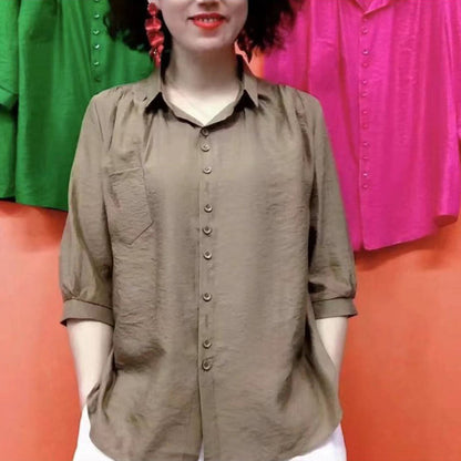 Women's Casual Button-Up Blouse