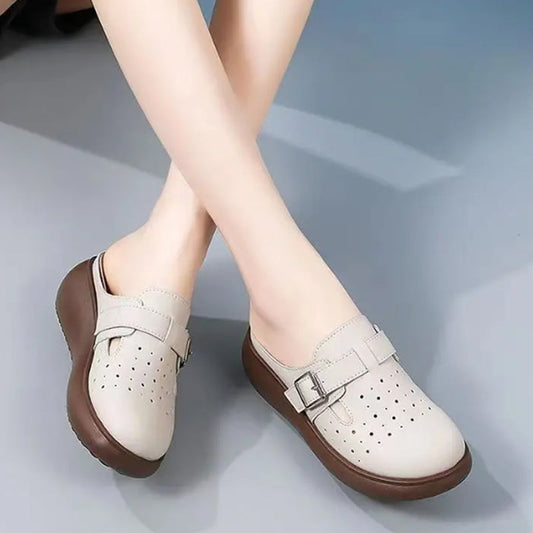 Women's Breathable Closed Toe Slip-On Sandals