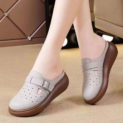 Women's Breathable Closed Toe Slip-On Sandals