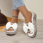 Leopard Print Bow Thick Sole Slippers