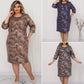 Women's Elegant Plus Size Floral Print Dress