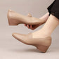 Women's Comfortable Low Heel Synthetic Leather Shoes