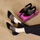 Chunky Heel Pointed Toe Mesh Breathable Shoes