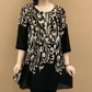 Women's Round Neck Printed Loose Top
