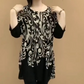 Women's Round Neck Printed Loose Top