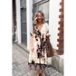 Women's Loose V-Neck Printed Dress