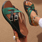 Women's Fashion Belt Buckle Thick Bottom Sandal Slippers