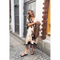 Women's Loose V-Neck Printed Dress