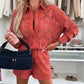 Elegant Lace Shirt Set